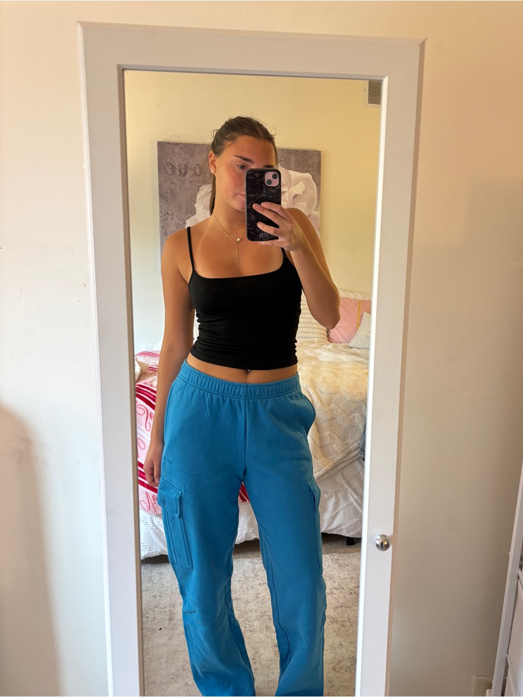 Aritzia Cozy Sweatfleece Mega Cargo Sweatpant In Splash Blue